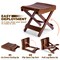 Sorbus Bamboo Folding Step Stool Bench - Fully Assembled Shower and Bathroom Chair